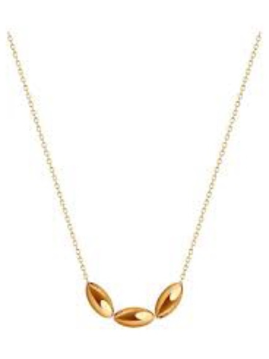 Cherie Jewelry - Three-Bead Minimalist Gold Necklace for Women with matching earrings.